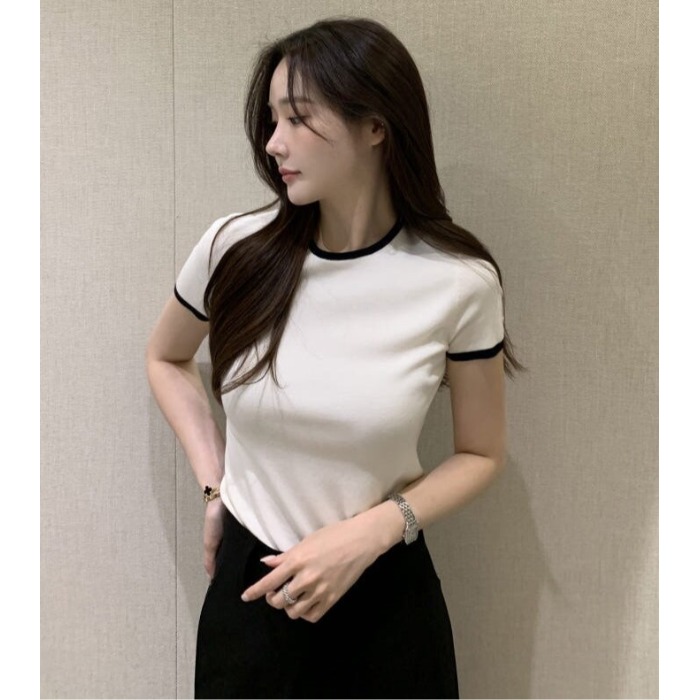 Lifestyle Of Korean - Chic Summer New Thin Color Block