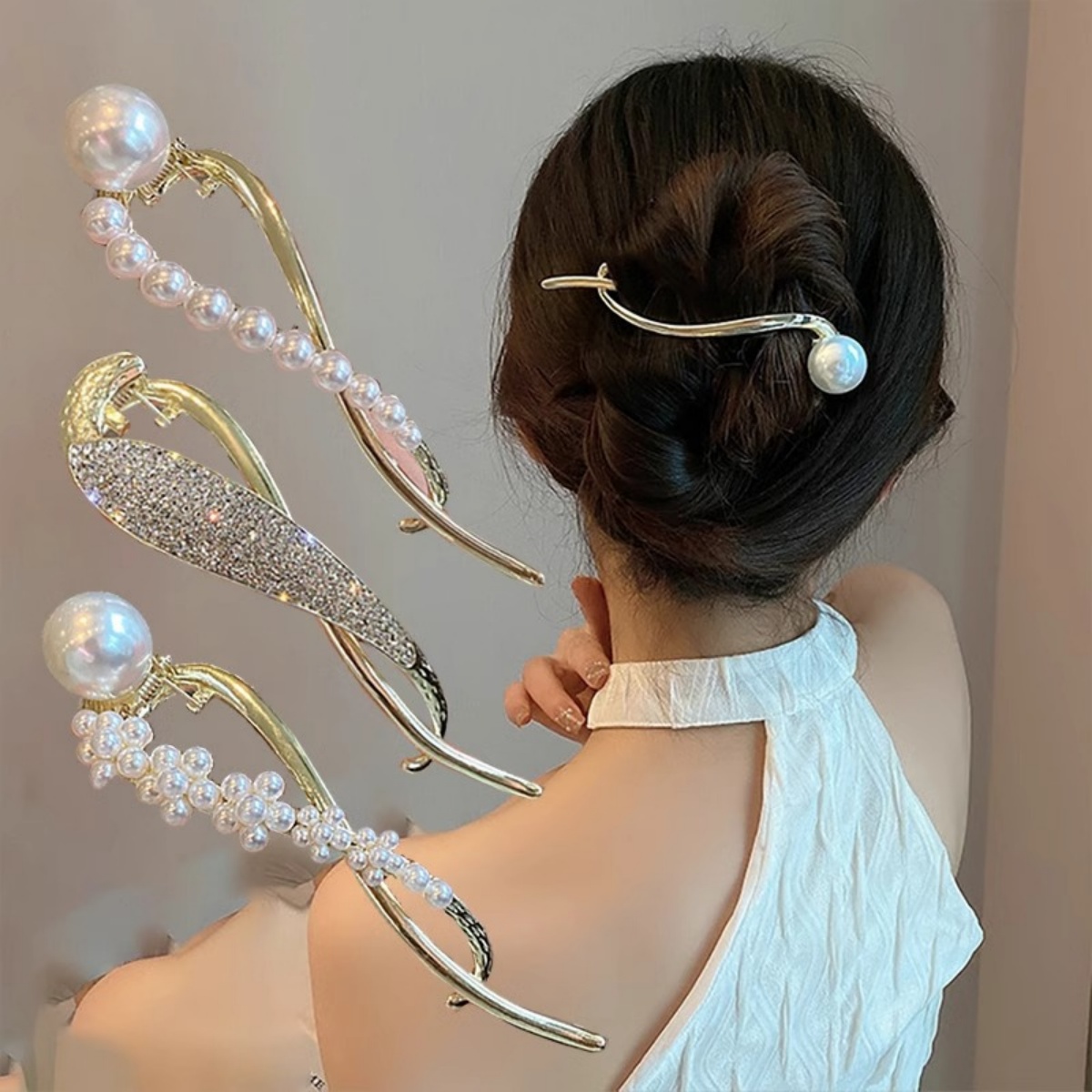 Elegant Glitter Pearl Hair Cli - مراجعة Korean Girls Lifestyle وسعره