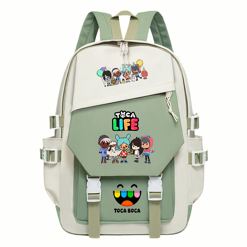 Toca Life World Print Backpack - مراجعة Korean Girls Lifestyle وسعره