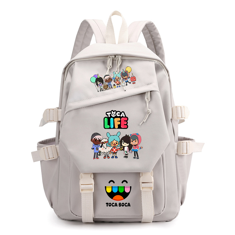Toca Life World Print Backpack - مراجعة Korean Girls Lifestyle وسعره