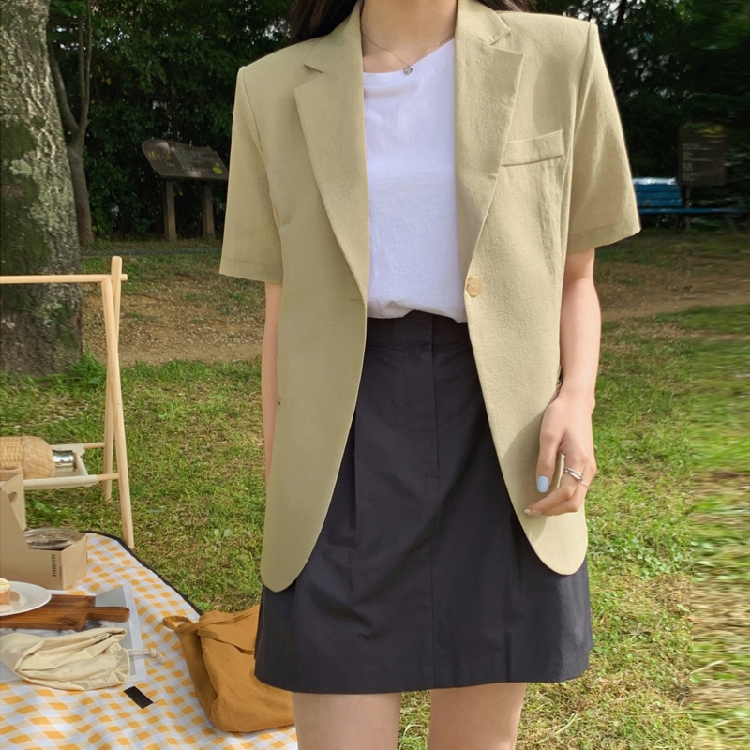 Women's Short Sleeve Suit Jack - مراجعة Lifestyle Of Korean وسعره