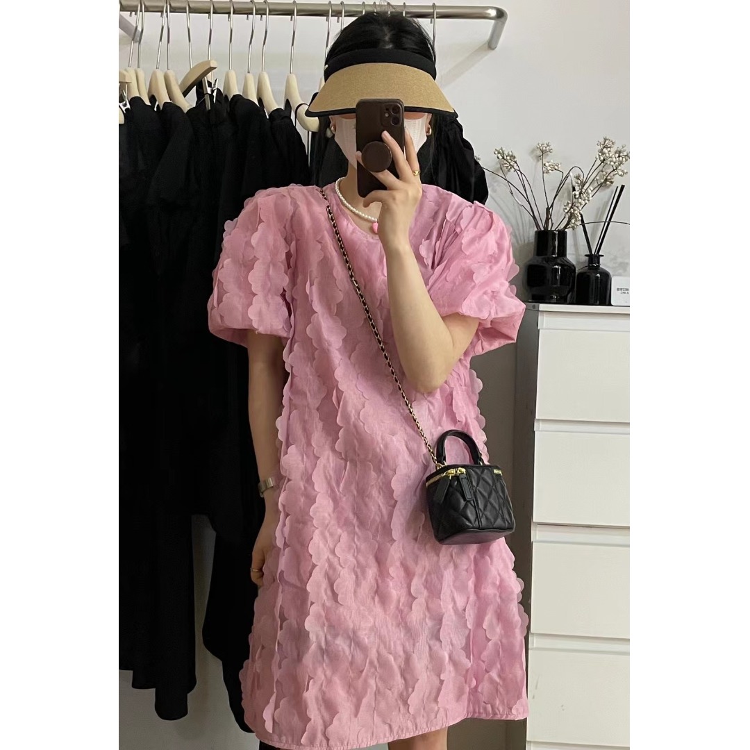Floral Bubble Sleeve Dress Kor - مراجعة Lifestyle Of Korean وسعره