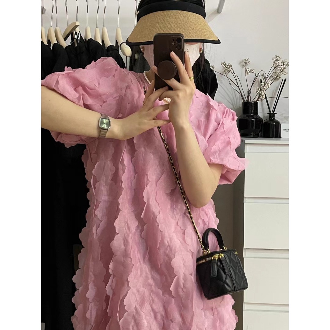 Floral Bubble Sleeve Dress Kor - مراجعة Lifestyle Of Korean وسعره